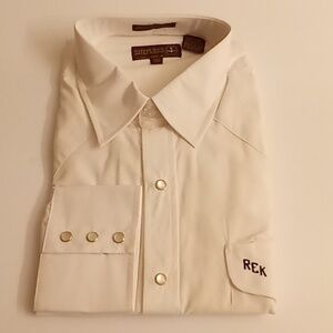NEW SHEPLERS Western Cowboy Office Rodeo Size S 16 1/2/33 White Color B9 X P